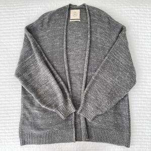 Urban Outfitters Oversized Open Front Knit Cardigan Sweater Heather Gray Size L